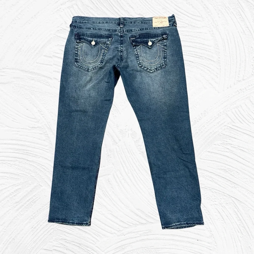 True Religion Geno Jeans Mens 42(44X31) Relaxed Slim Tapered Denim Stretch